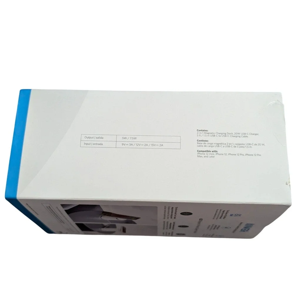 Bb. Anker‎ PowerWave Magnetic 2-in-1 Stand Snap-Charge-Flip 20W USB C - White